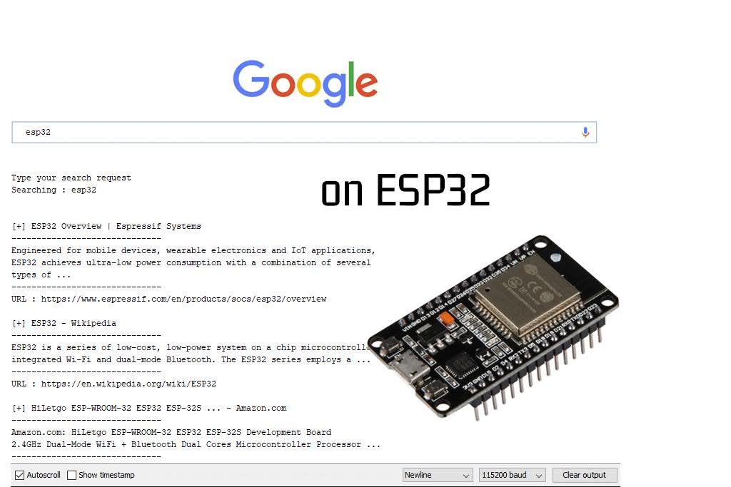 Recherche google avec ESP32