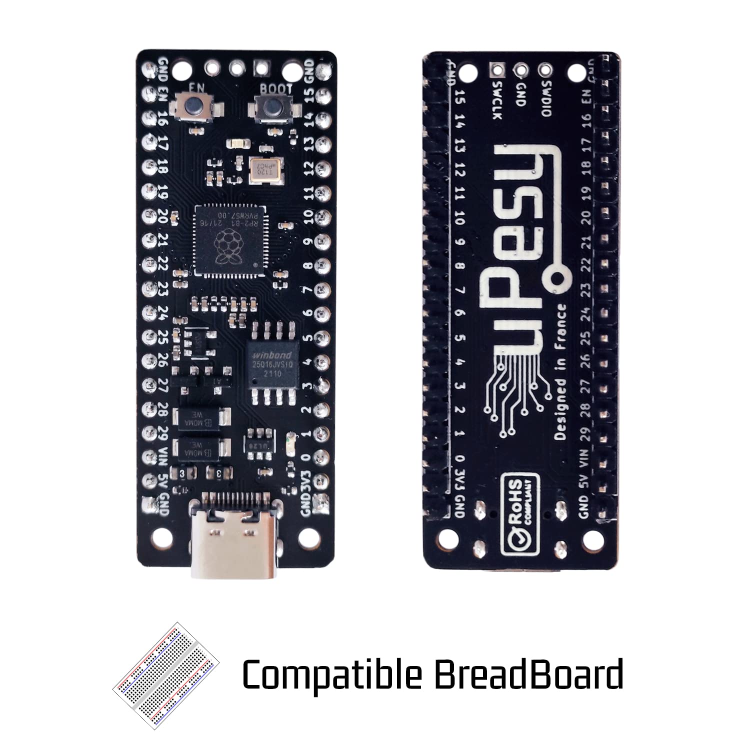 upesy rp2040 devkit : une raspberry pi pico avec les connecteurs déjà soudés