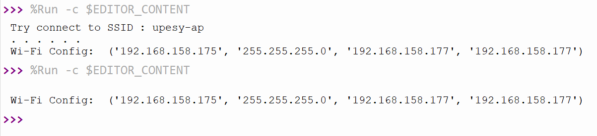 deja connecté au wifi esp32 micropython