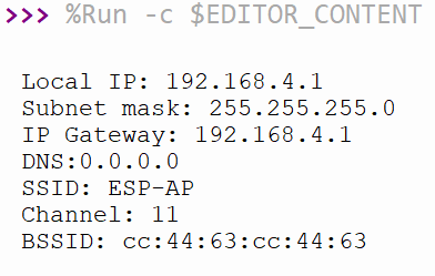 informations AP Micropython