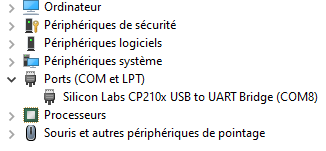 trouver le numéro de COM dans le gestionnaire de périphériques