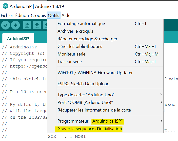 flasher bootloader arduino ide