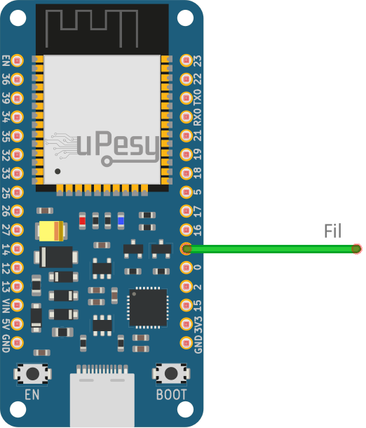 Schéma de câblage ESP32 du capteur capacitif